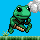 Frog run test icon/pixelart