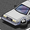 Delorean DMC12 icon/pixelart