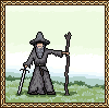 Gandalf and Tree icon/pixelart