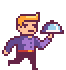 Waiter icon/pixelart