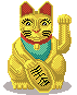 gato de la suerte icon/pixelart