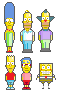 The Simpsons and..... Spongebob? icon/pixelart