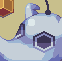 Weird looking ghost with legs icon/pixelart