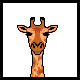 Giraffe icon/pixelart