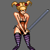 Tired girl fighter icon/pixelart