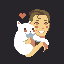 Girl & Cat icon/pixelart
