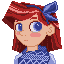 Snowy Girl icon/pixelart