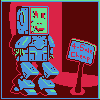 Bot out on the streets icon/pixelart