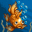 Gold fish icon/pixelart