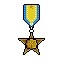 Golden Star Medal icon/pixelart