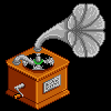 gramophone icon/pixelart
