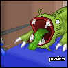 Green Monster Attack icon/pixelart