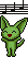 Green Puga icon/pixelart
