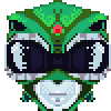 Green Ranger Helmet icon/pixelart