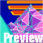 Neon Landscape icon/pixelart