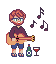 Guitar and Wine icon/pixelart
