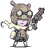 Hacktone - Pistol handler icon/pixelart