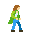 Hero walk cycle icon/pixelart