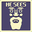 HE SEES icon/pixelart