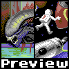 Giger Tribute and Space Lunch icon/pixelart