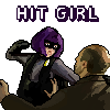 hit him! hit-girl! icon/pixelart