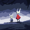 Kngiht and Hornet icon/pixelart