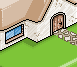 cottage in the field icon/pixelart