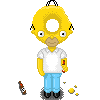 Homer donuts head icon/pixelart