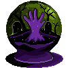 Globe horror icon/pixelart