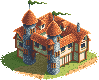 Isometric medieval house icon/pixelart