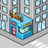 High tech shop icon/pixelart