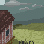 House Landscape icon/pixelart