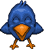 Round Bird icon/pixelart