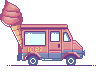 Icecream Truck icon/pixelart