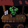 Ranelli - The Wizard Frog icon/pixelart