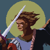 Sanctus Michael Archangelus - Splash Art icon/pixelart