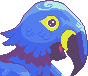 Jose - The Blue  Macaw icon/pixelart