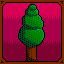 tree in a portrait icon/pixelart