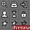 Tiny 11x11 icon set icon/pixelart