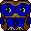 Super Owl, nr 1 from a group of four Super Owls icon/pixelart