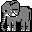 Elephant icon/pixelart