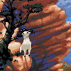 Goats on Cliffs icon/pixelart