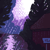 Rain icon/pixelart