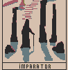 Emperor tarot card icon/pixelart
