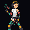futuristic girl icon/pixelart