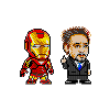 iron man icon/pixelart