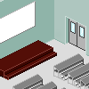 Isometric Classroom icon/pixelart