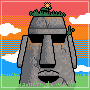 Moai Statue icon/pixelart
