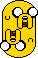 amazed Adventure Time Jake icon/pixelart