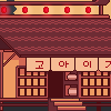Sun sets icon/pixelart